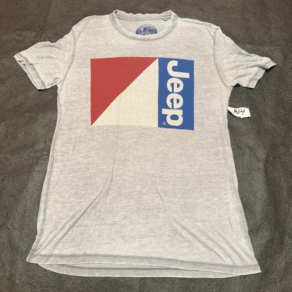 Lucky Brand Jeep Mens TShirt S Small Gray Short Sleeve Lightweight Tee Shirt